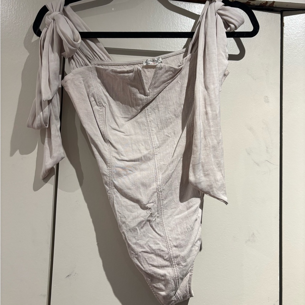 Free People Beige Lola Bodysuit